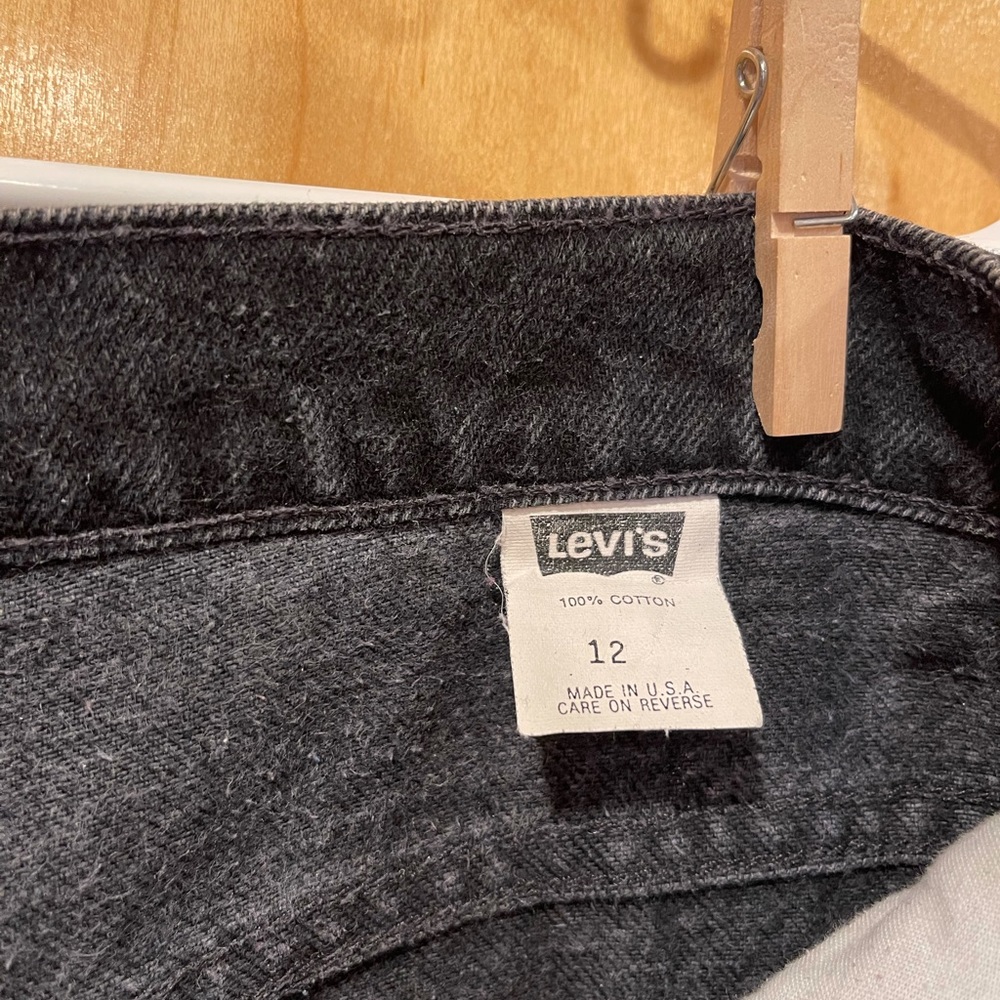 Black Vintage hand painted, size 12 LEVIs - Picture 3 of 6